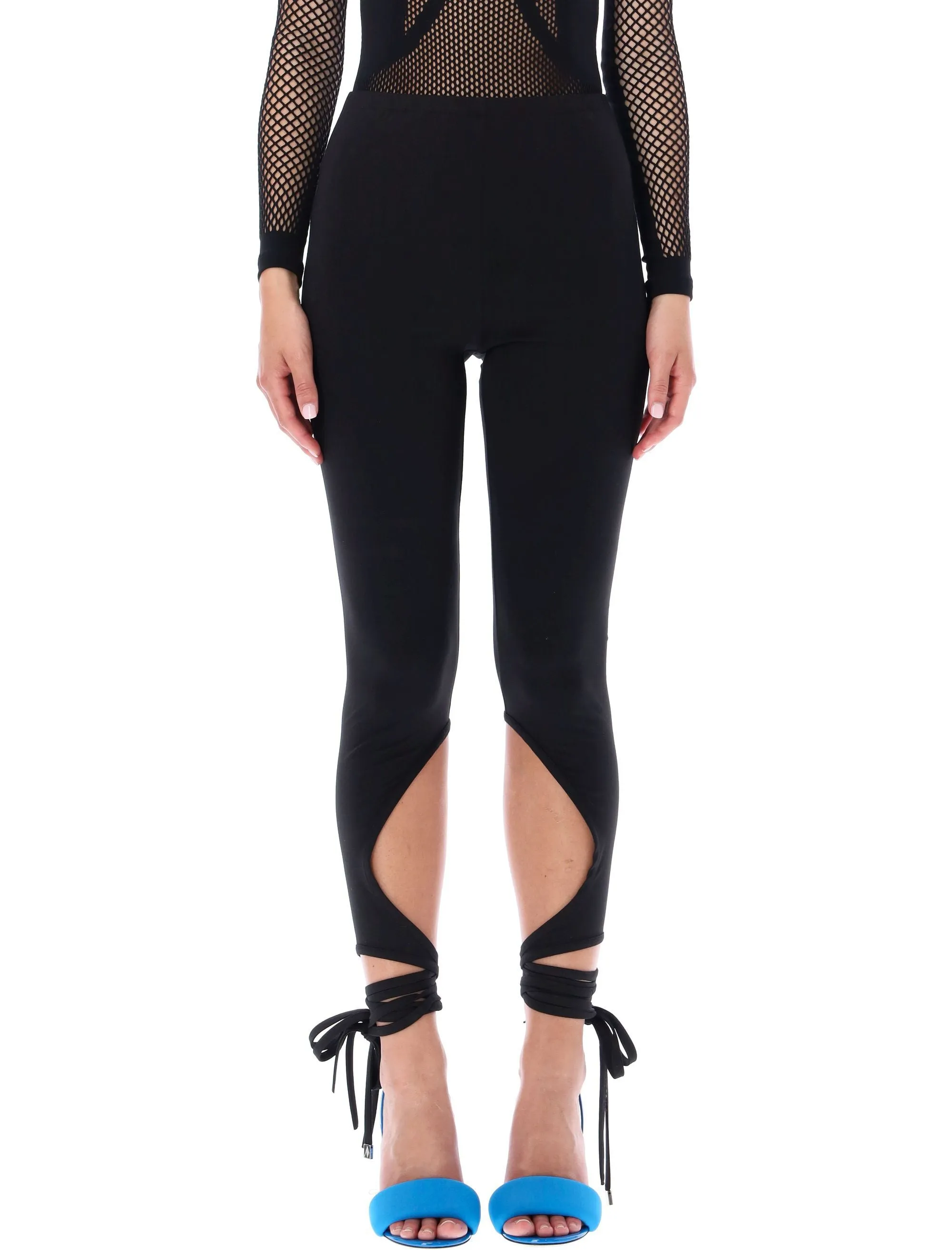 The Attico Tied-Ankle High-Rise Leggings