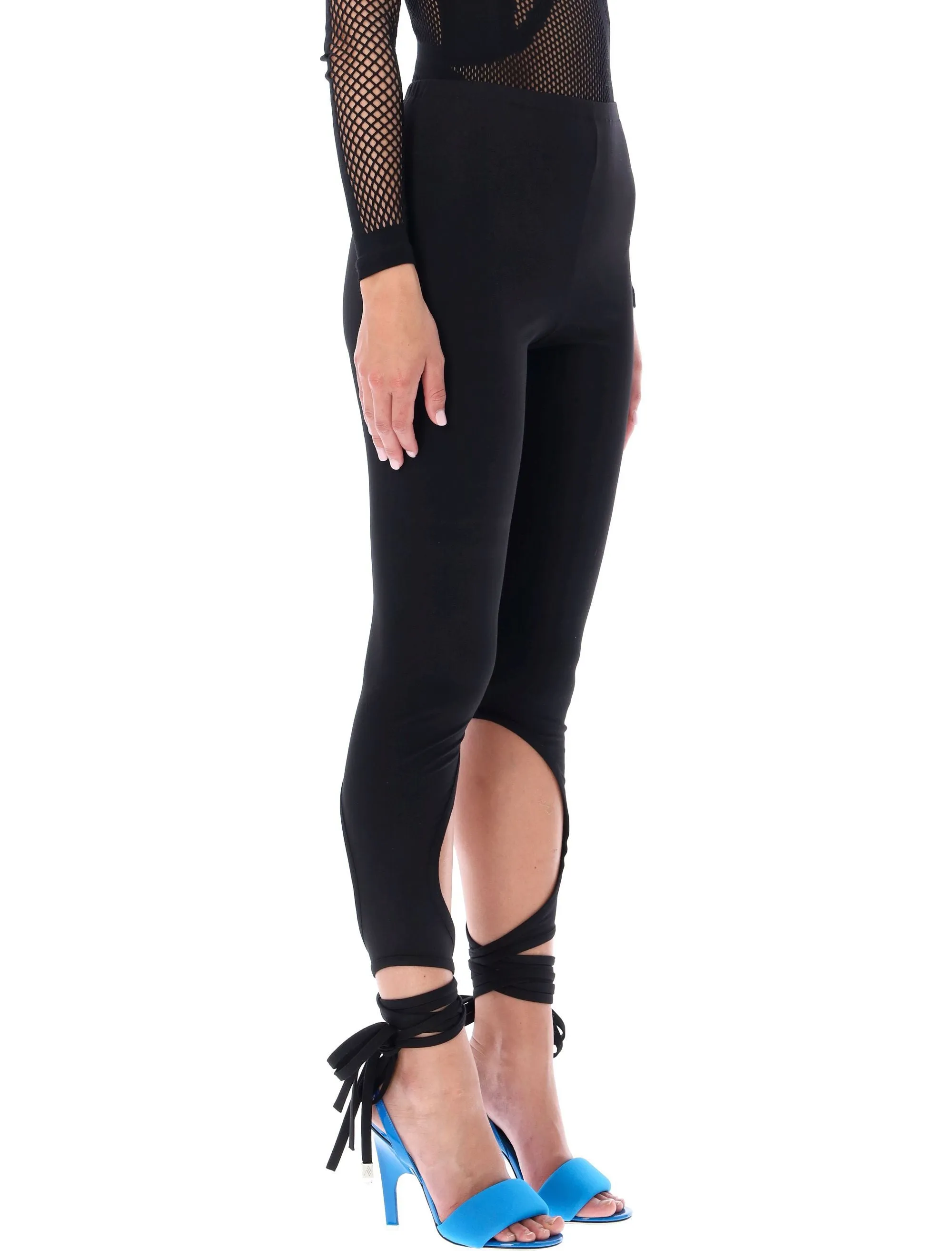 The Attico Tied-Ankle High-Rise Leggings