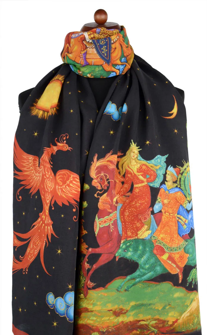 The Firebird, soft viscose scarf/wrap.