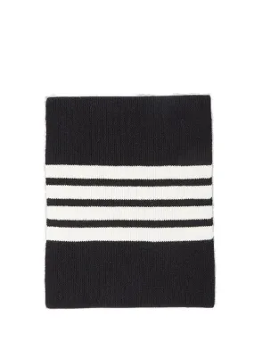 Thom Browne 4-Bar Knitted Scarf