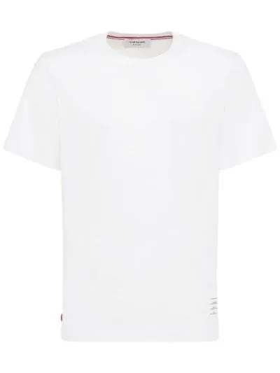 THOM BROWNE  |Crew Neck Pullovers U-Neck Plain Cotton Short Sleeves Logo