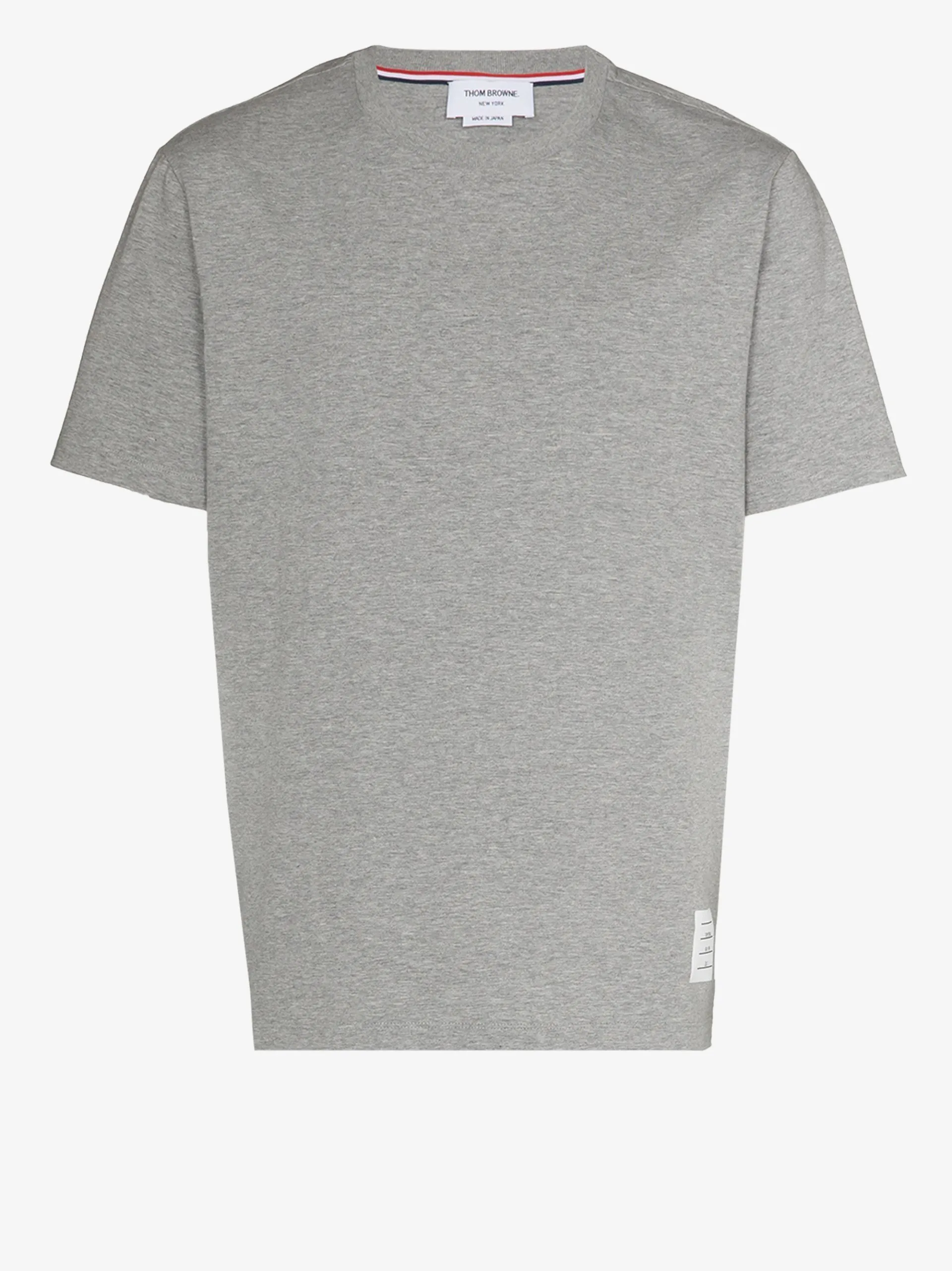 THOM BROWNE  |Crew Neck Pullovers U-Neck Plain Cotton Short Sleeves Logo