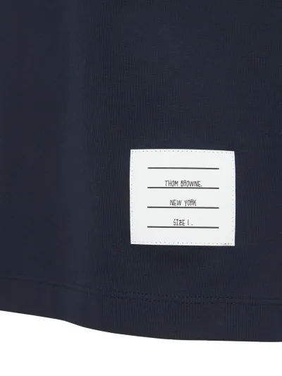 THOM BROWNE  |Crew Neck Pullovers U-Neck Plain Cotton Short Sleeves Logo