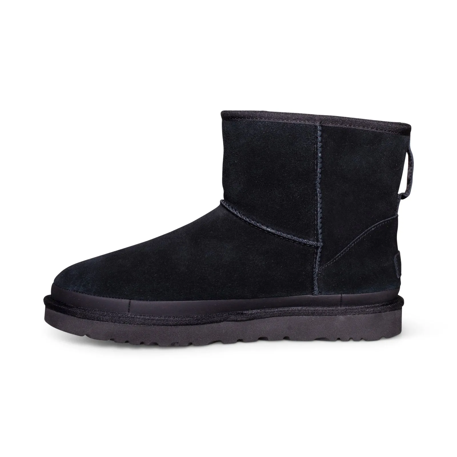 UGG Classic Mini Zipper Tape Logo Black Boots - Women's