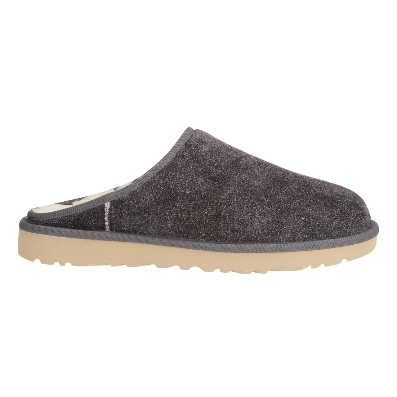 UGG Shaggy Suede Slippers - Dark Grey