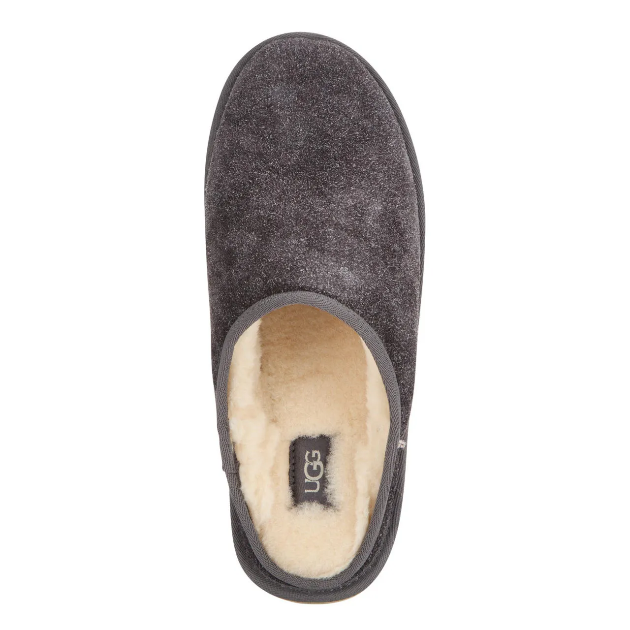 UGG Shaggy Suede Slippers - Dark Grey