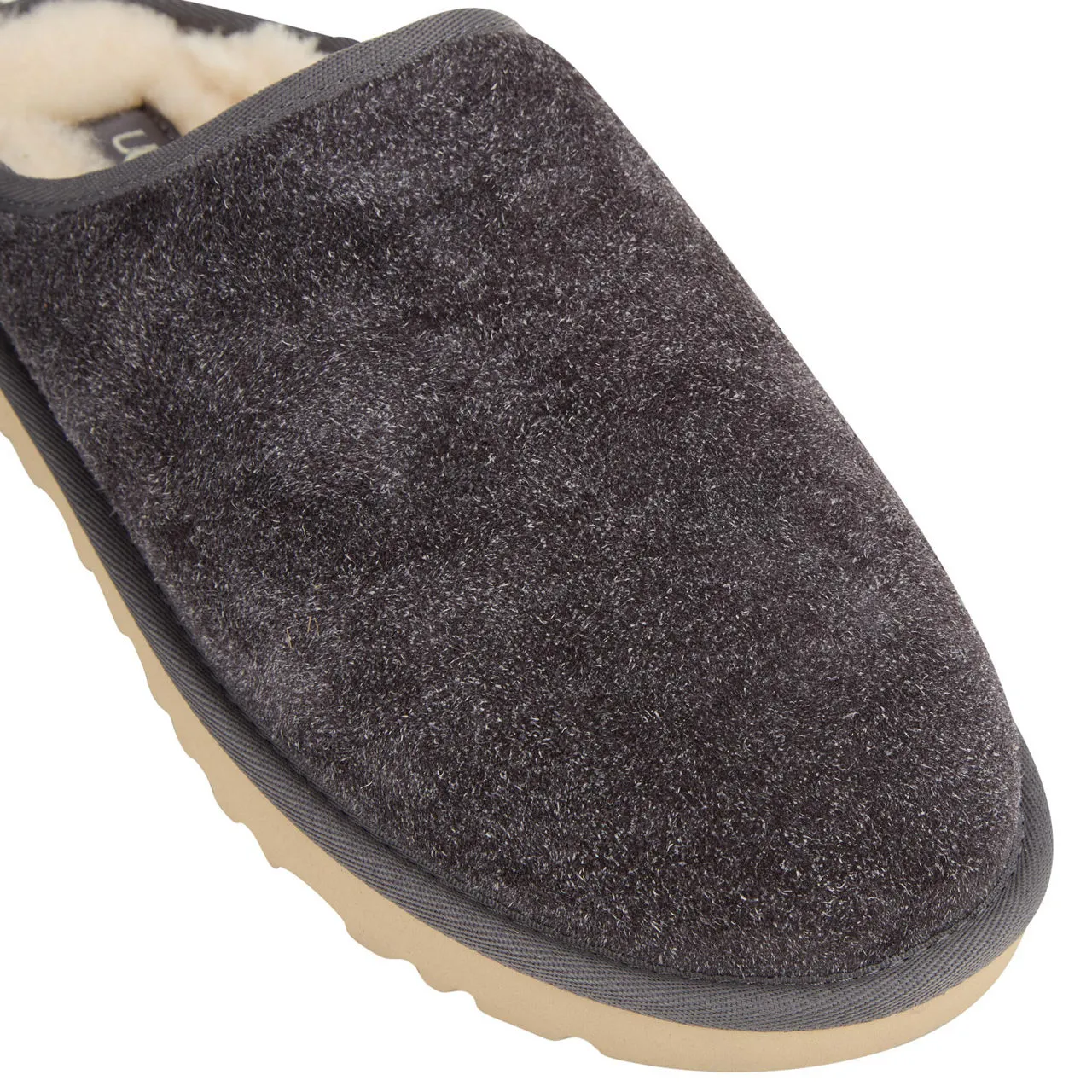 UGG Shaggy Suede Slippers - Dark Grey