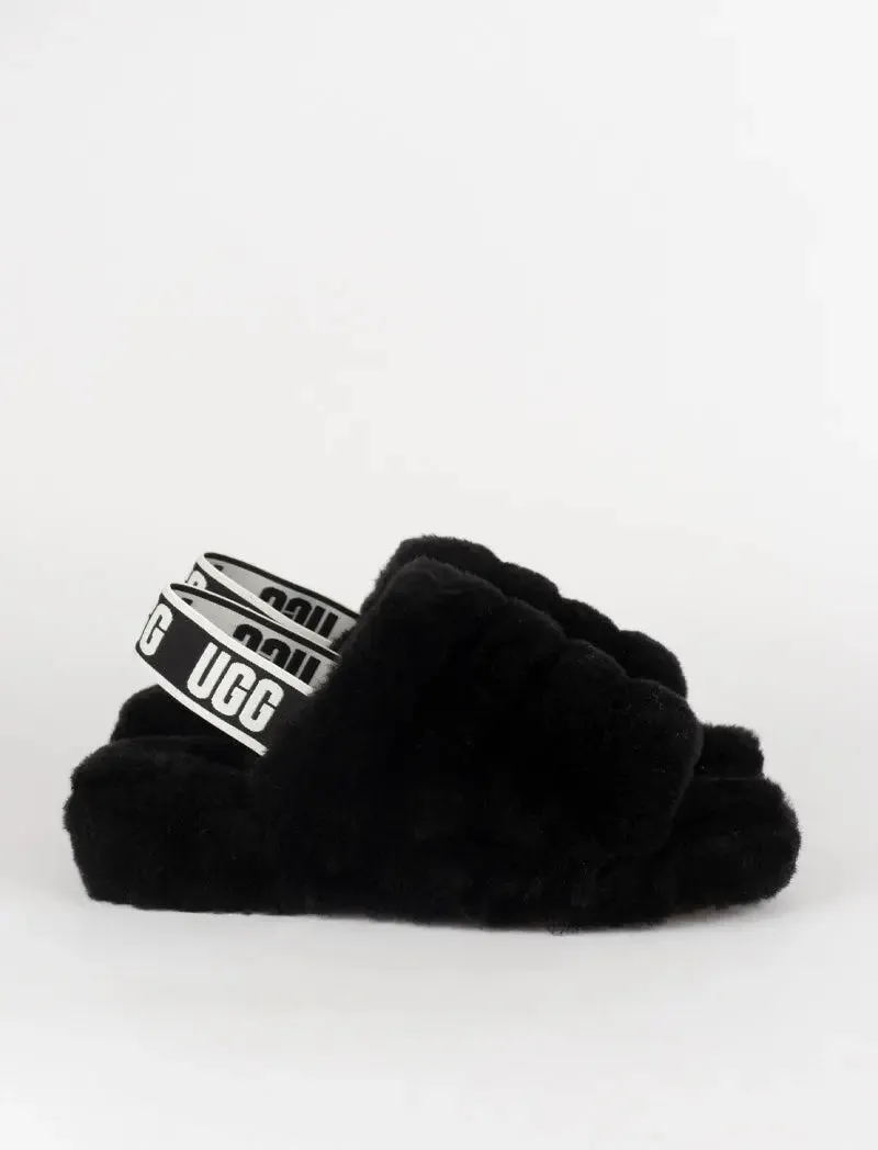 UGG Womens Fluff Yeah Slide Black