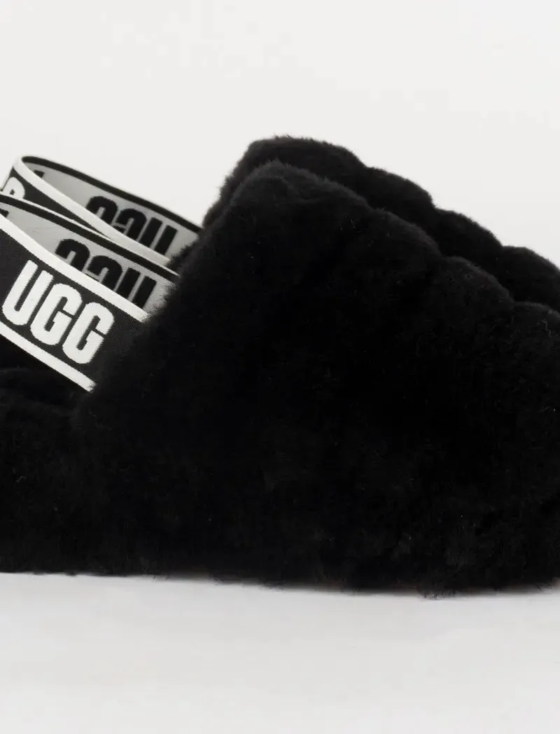 UGG Womens Fluff Yeah Slide Black