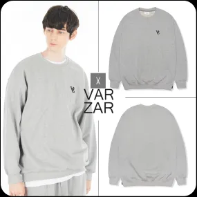 VARZAR  |Unisex Street Style Long Sleeves Cotton Logo Sweatshirts