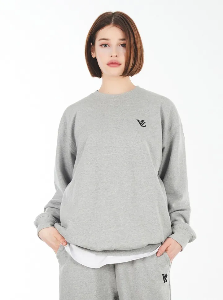 VARZAR  |Unisex Street Style Long Sleeves Cotton Logo Sweatshirts