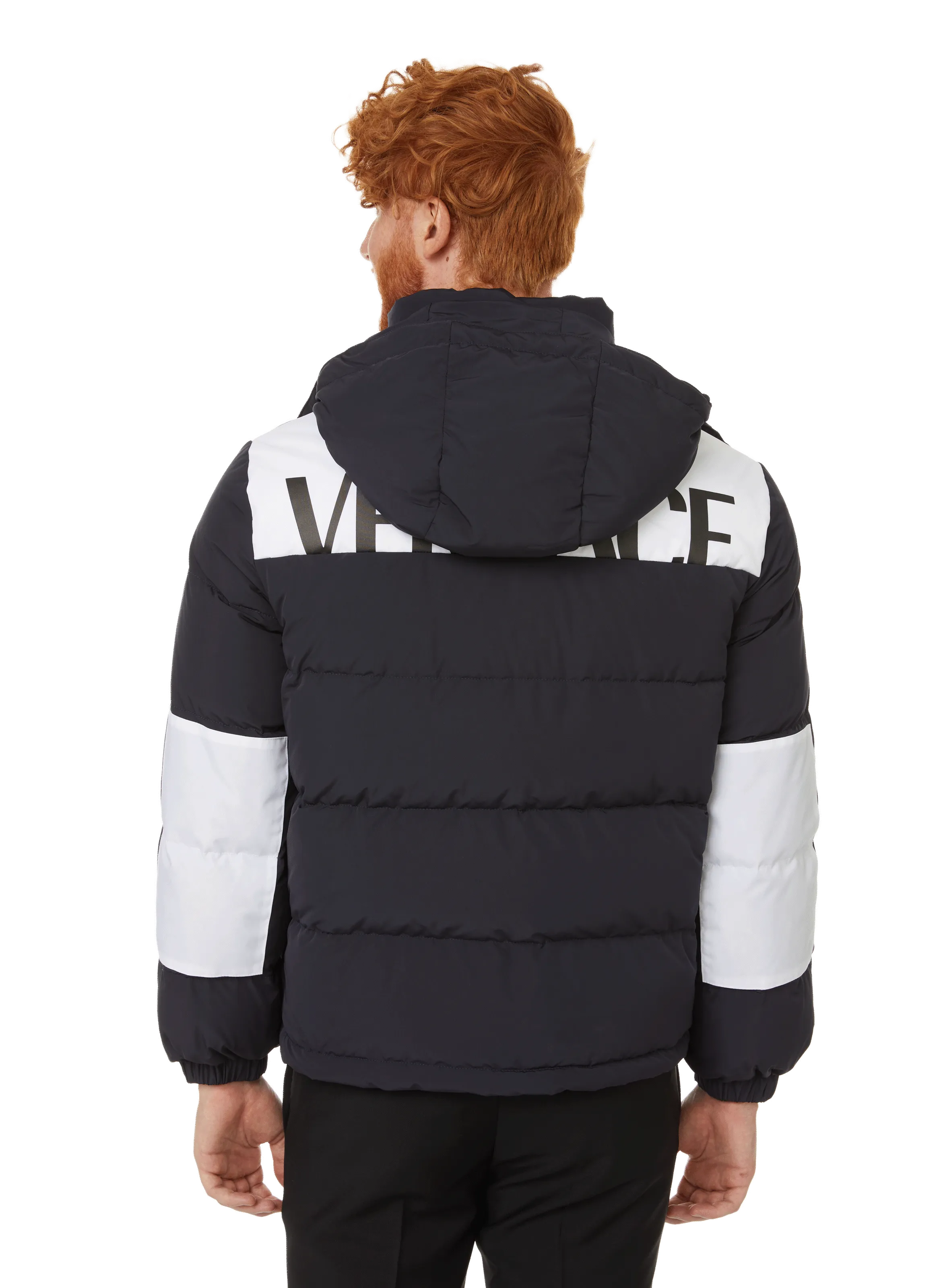 VERSACE  Printed down jacket - Blue