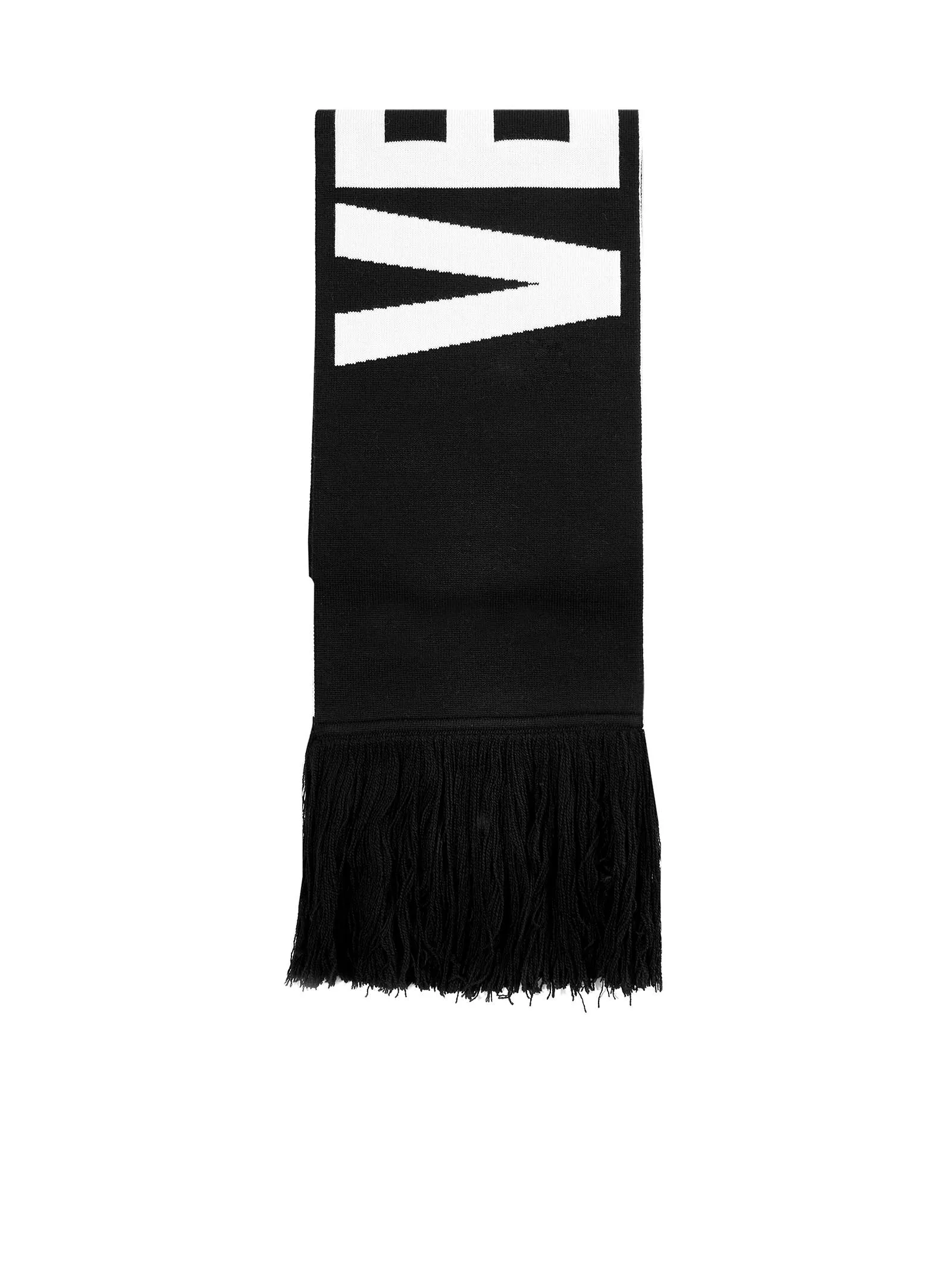 Vetements Logo Intarsia-Knitted Fringed Scarf