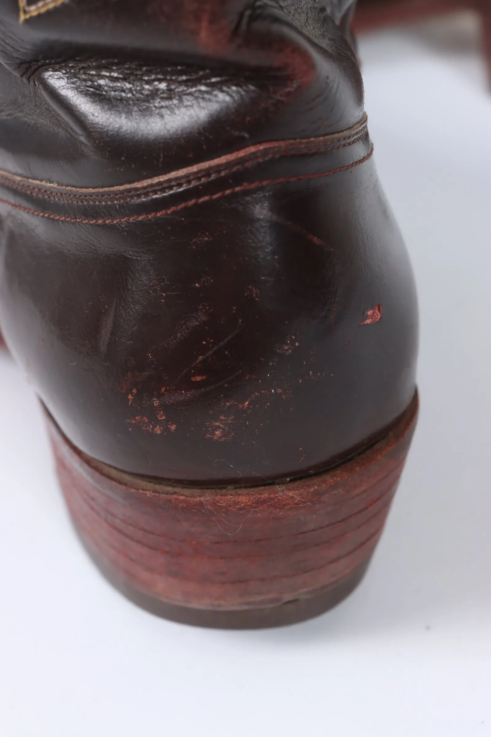 Vintage 'Lone Star' Brown Mahogany Leather Cowboy Boots (9)