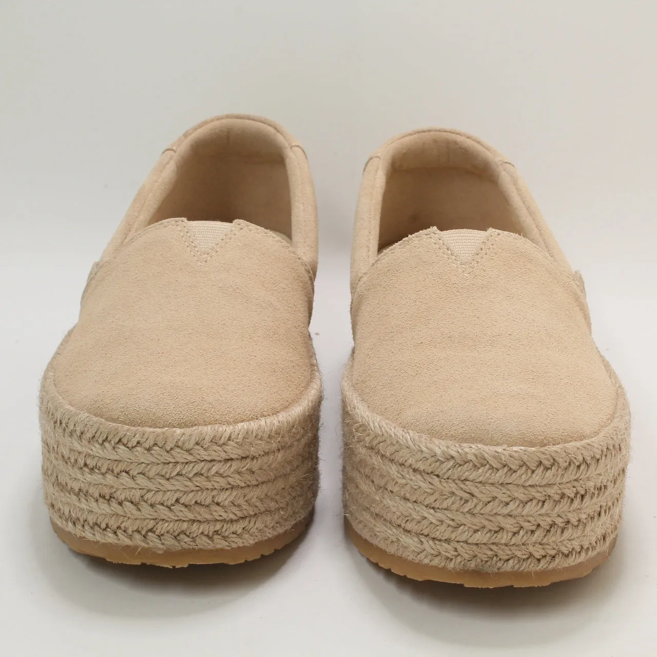 Womens Toms Valencia Espadrille Oatmeal Suede Uk Size 3