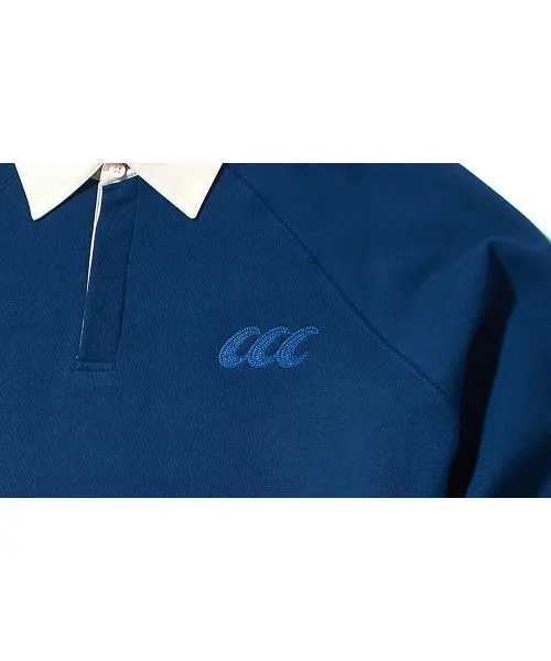 WOOALONG  |Unisex Street Style Long Sleeves Logo Polos