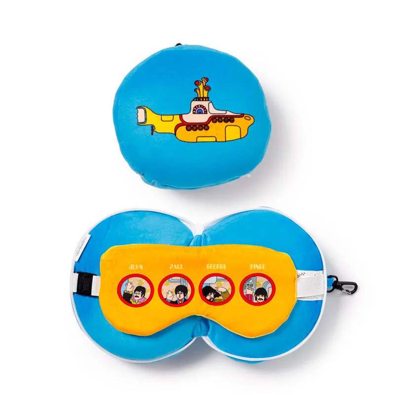 Yellow Submarine Relaxeazzz Plush Round Travel Pillow & Eye Mask Set CUSH261