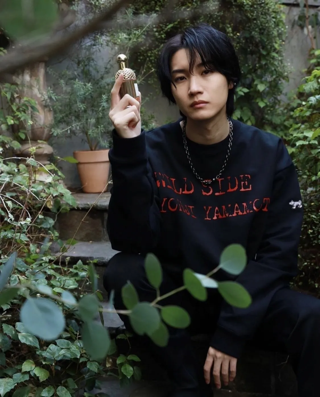 Yohji Yamamoto  |Pullovers Unisex Street Style Long Sleeves Cotton